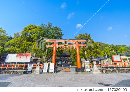 清晨的松尾大社紅牌坊(京都市西京區嵐山宮町) 清晨的松尾大社紅牌坊(京都市西京區嵐山宮町) 127020403