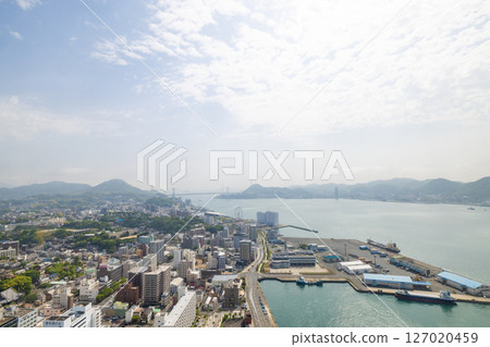 [Shimonoseki City, Yamaguchi Prefecture] View from Shimonoseki Kaikyo Yume Tower 127020459