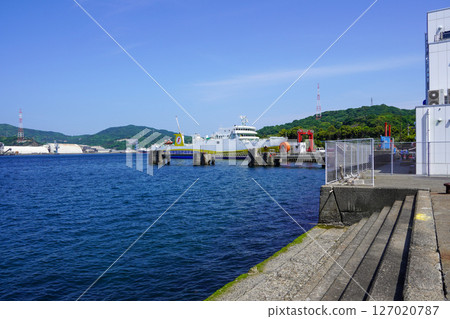 Ferry Suzukaze, moored at Saganoseki Port on National Route 94 Ferry Suzukaze, moored at Saganoseki Port on National Route 94 127020787