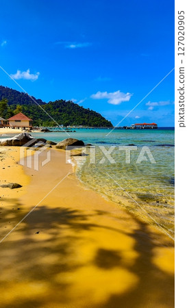 Pulau Tioman tropical island in Malaysia. South China sea. Southeast Asia Pulau Tioman tropical island in Malaysia. South China sea. Southeast Asia 127020905