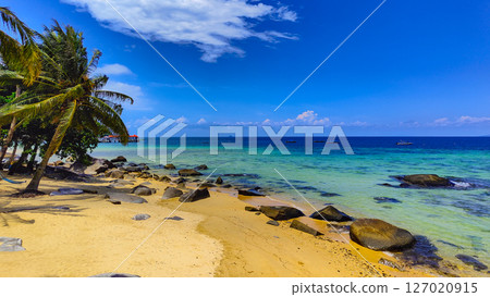 Pulau Tioman tropical island in Malaysia. South China sea. Southeast Asia Pulau Tioman tropical island in Malaysia. South China sea. Southeast Asia 127020915