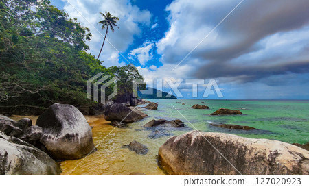Pulau Tioman tropical island in Malaysia. South China sea. Southeast Asia 127020923