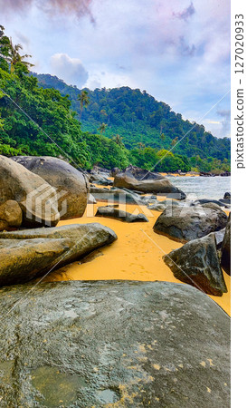 Pulau Tioman tropical island in Malaysia. South China sea. Southeast Asia Pulau Tioman tropical island in Malaysia. South China sea. Southeast Asia 127020933