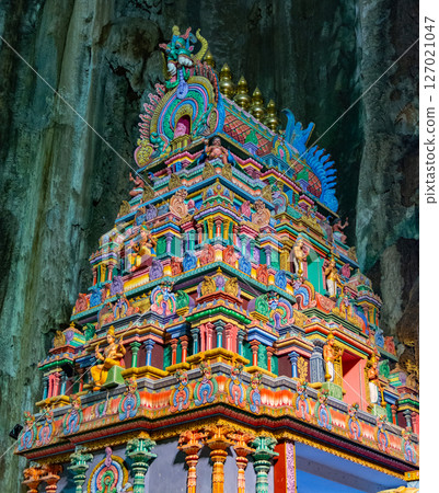 Gombak, Selangor Malaysia: April 18 2025: Batu Caves and the Murugan statue  (The Hindu god of war ) also known as Kartikeya , Skanda, Subrahmanya and Shanmukha. Gombak, Selangor Malaysia: April 18 2025: Batu Caves and the Murugan statue  (The Hindu god of war ) also known as Kartikeya , Skanda, Subrahmanya and Shanmukha. 127021047