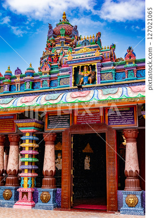 Gombak, Selangor Malaysia: April 18 2025: Batu Caves and the Murugan statue (The Hindu god of war ) also known as Kartikeya , Skanda, Subrahmanya and Shanmukha. Gombak, Selangor Malaysia: April 18 2025: Batu Caves and the Murugan statue (The Hindu god of war ) also known as Kartikeya , Skanda, Subrahmanya and Shanmukha. 127021065