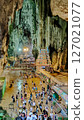 Gombak, Selangor Malaysia: April 18 2025: Batu Caves and the Murugan statue  (The Hindu god of war ) also known as Kartikeya , Skanda, Subrahmanya and Shanmukha. 127021077