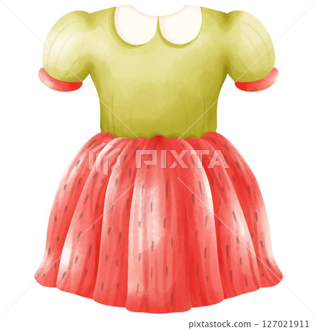 a pink skirt of woman in a pink dress 127021911