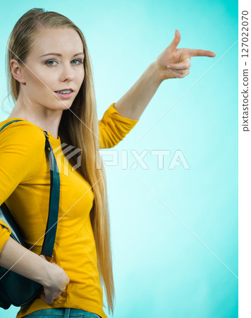 Young woman going to school 127022070