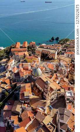 Vietri sul Mare with Colorful Rooftops and Dome 127022675