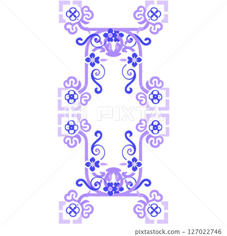 seamless pattern with abstract flowers 127022746