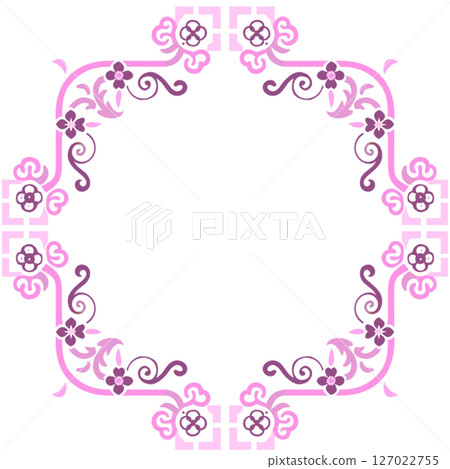 seamless pattern with abstract flowers 127022755