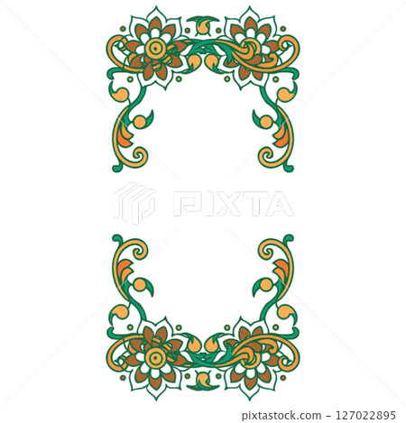 seamless pattern with abstract flowers 127022895