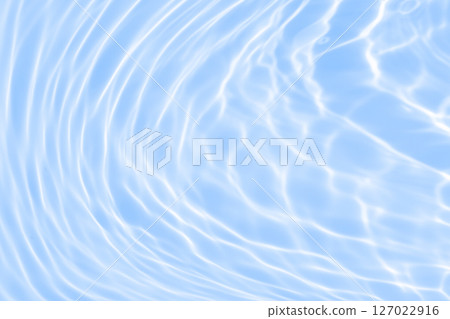 Abstract transparent water shadow surface texture natural ripple on blue background 127022916