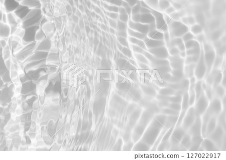 Abstract white transparent water shadow surface texture natural ripple background 127022917
