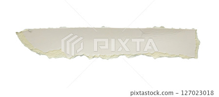 White ripped paper torn edges strips isolated on white background 127023018