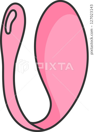 vibrator clothespin, adult sex toy, accessories for sexual games, linear black and pink icons, doodle and sketch style, hand drawing 127023143