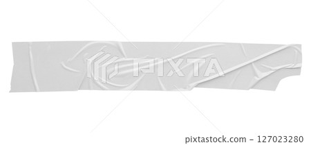 White adhesive plastic tape isolated on white background 127023280