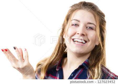 Portrait of pretty young woman Portrait of pretty young woman 127023452