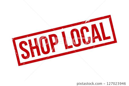 Shop Local Stamp. Shop Local Rubber grunge Stamp Seal 127023946
