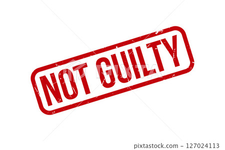 Red Not Guilty Rubber Stamp Seal Vector 127024113