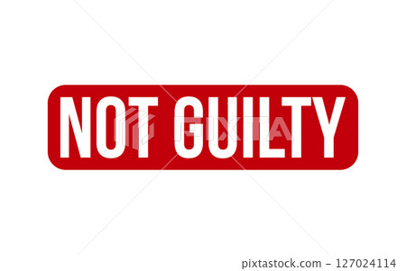 Not Guilty Rubber Stamp Seal Vector 127024114