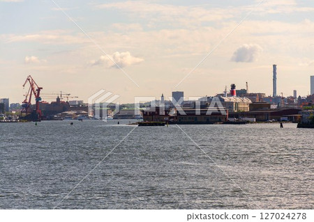 Gothenburg city skyline with Gota river on sunny day, Sweden 127024278