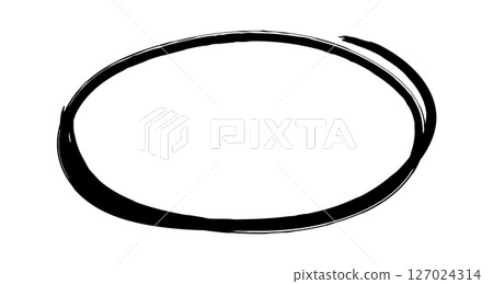 Irregular hand drawn oval with double outline highlighting an empty space, ideal for adding text or images within its boundaries, creating a personalized and unique design element Irregular hand drawn oval with double outline highlighting an empty space, ideal for adding text or images within its boundaries, creating a personalized and unique design element 127024314