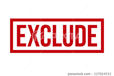 Red Exclude Rubber Stamp Seal Vector Red Exclude Rubber Stamp Seal Vector 127024531