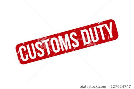 Customs Duty rubber grunge stamp seal vector 127024747