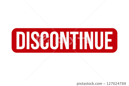 Discontinue Rubber Stamp Seal Vector 127024789
