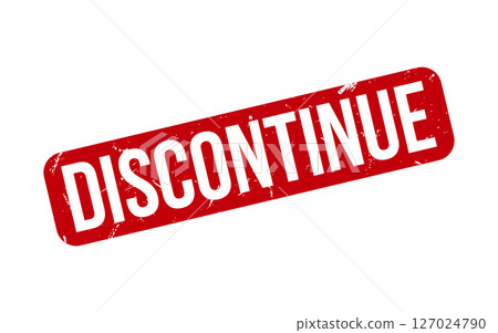 Discontinue rubber grunge stamp seal vector 127024790