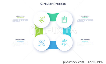 Modern Business Illustration Infographic Template Modern Business Illustration Infographic Template 127024992