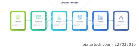 Modern Business Illustration Infographic Template Modern Business Illustration Infographic Template 127025016