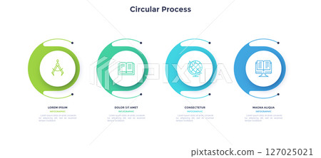 Modern Business Illustration Infographic Template Modern Business Illustration Infographic Template 127025021