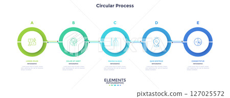 Modern Business Illustration Infographic Template 127025572
