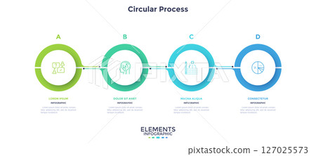 Modern Business Illustration Infographic Template 127025573