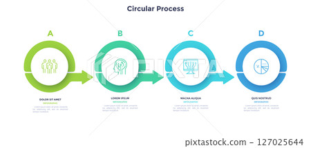 Modern Business Illustration Infographic Template 127025644