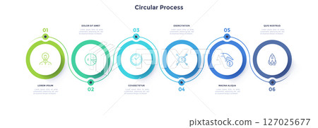 Modern Business Illustration Infographic Template Modern Business Illustration Infographic Template 127025677