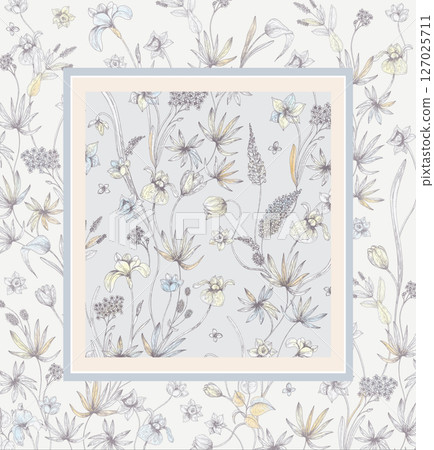 Delicate Floral Pattern Collection for Creative Crafts 127025711