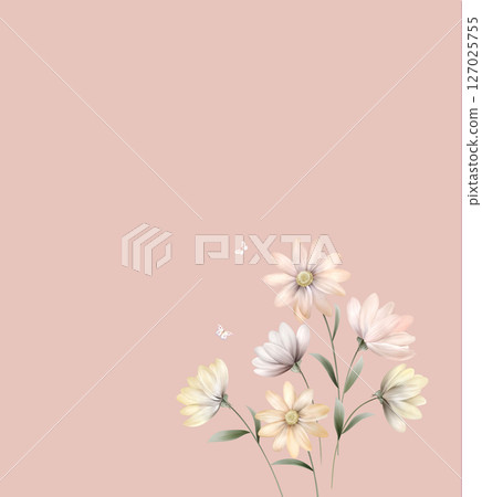 Delicate Floral Pattern Collection for Creative Crafts 127025755
