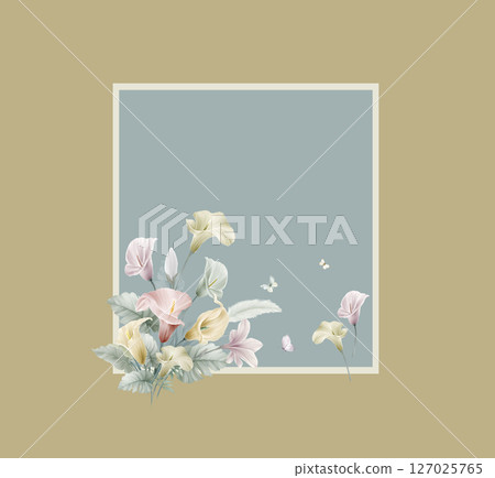 Delicate Floral Pattern Collection for Creative Crafts 127025765