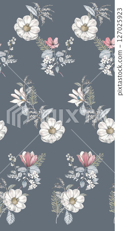 Whimsical Flower Motif Series for Aesthetic Projects 127025923