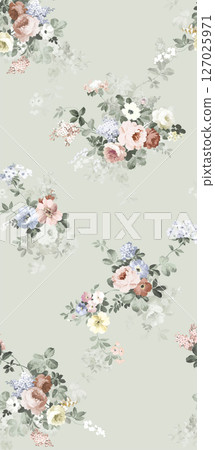 Whimsical Flower Motif Series for Aesthetic Projects 127025971