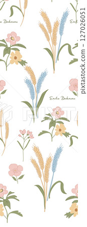 Graceful Floral Pattern Compilation for Home Decor 127026051