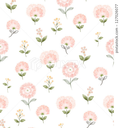 Graceful Floral Pattern Compilation for Home Decor 127026077