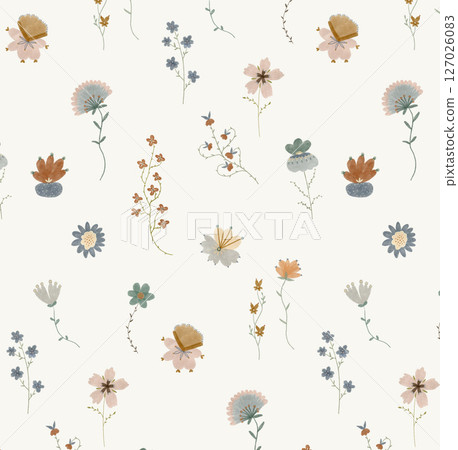 Graceful Floral Pattern Compilation for Home Decor 127026083