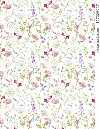 Graceful Floral Pattern Compilation for Home Decor 127026097