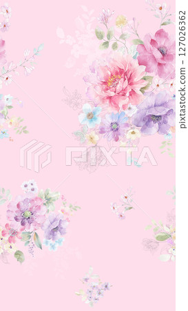 Stylish Flower Pattern Series for Creative Spaces 127026362