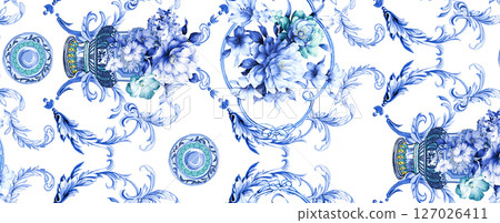 Stylish Flower Pattern Series for Creative Spaces Stylish Flower Pattern Series for Creative Spaces 127026411
