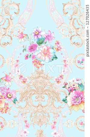 Stylish Flower Pattern Series for Creative Spaces 127026435